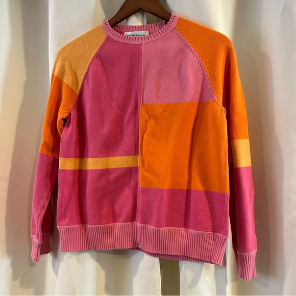Jones New York Sports Womens Sweater‎ Size L Stratch Colorblock - Picture 2 of 4